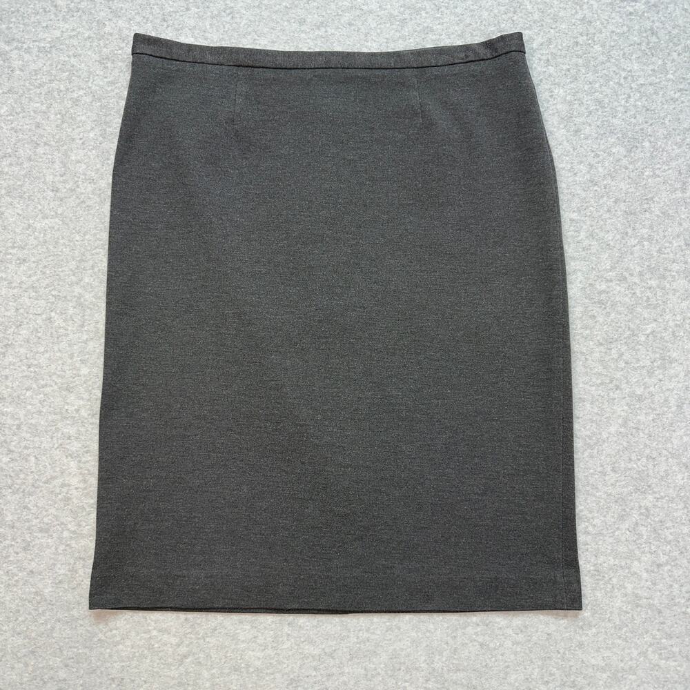 Simply Vera Vera Wang Straight & Pencil Skirt Womens L Gray Knee Length Back Zip